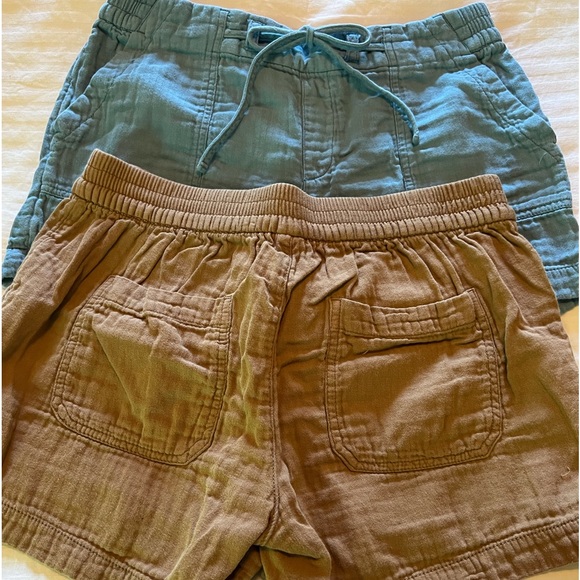 Set Of Two Pair Old Navy Pull On Shorts. Blue and Camel. Super Soft! Super Cute! - Picture 2 of 6